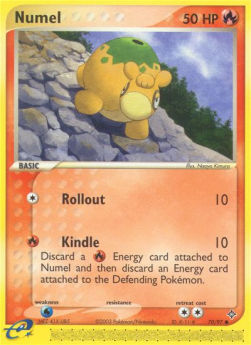Numel Pokemon card from EX Dragon