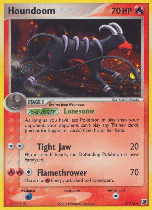 Houndoom Pokemon card from Unseen Forces