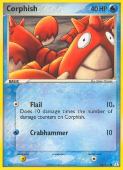 Corphish Pokemon card from EX Holon Phantoms