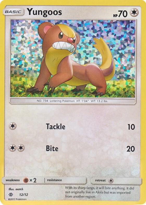 Yungoos Pokemon card from McDonald's Promos 2017