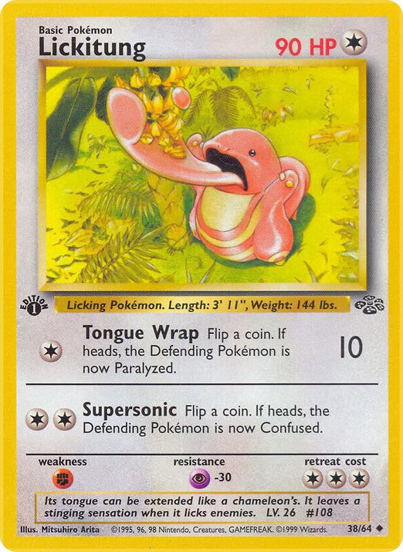 Lickitung Pokemon card from Jungle