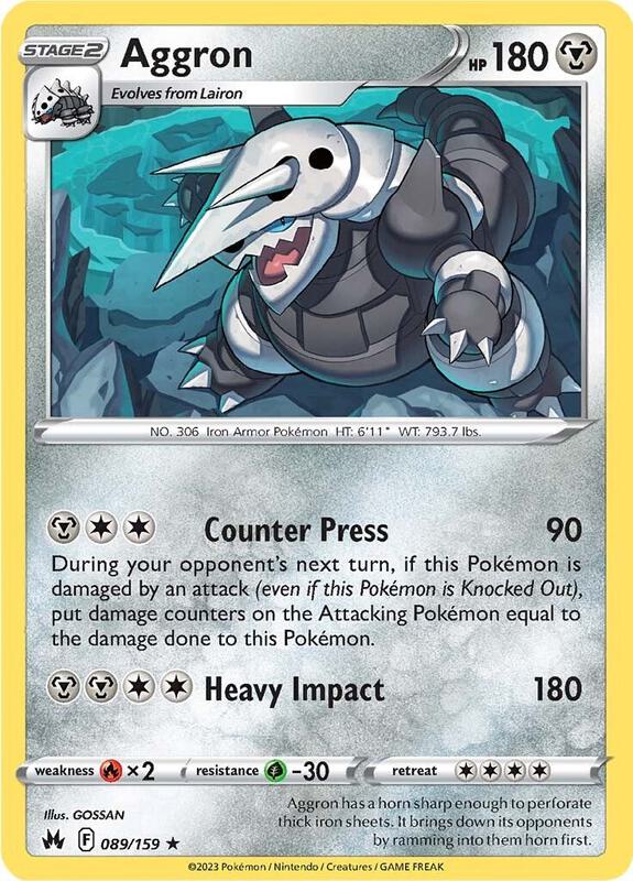 Aggron Pokemon card from Crown Zenith