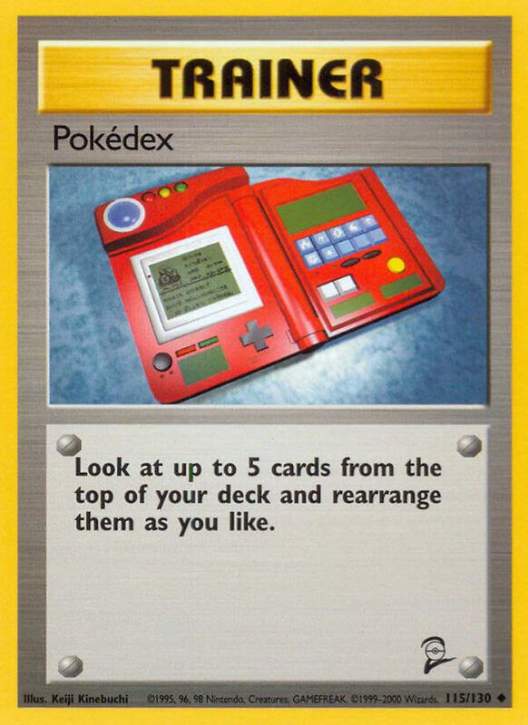 Pokedex Pokemon card from Base Set 2