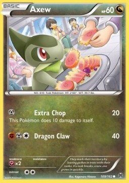 Axew Pokemon card from BREAKthrough
