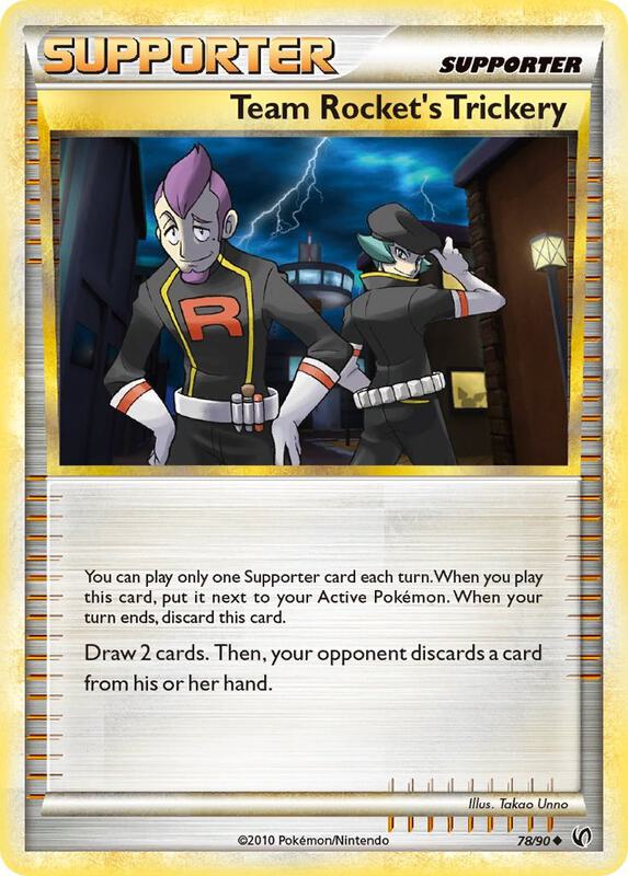 Team Rocket's Trickery Pokemon card from Undaunted