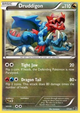 Druddigon Pokemon card from Dragon Vault