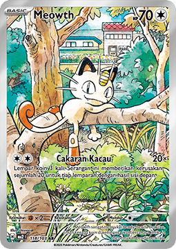 Meowth Pokemon card from Indigo Flame