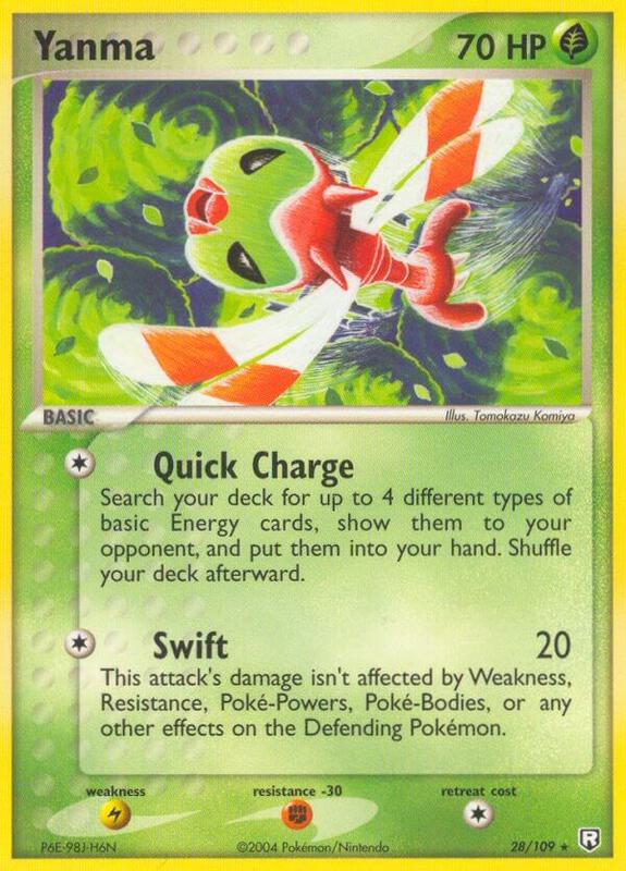 Yanma Pokemon card from Team Rocket Returns