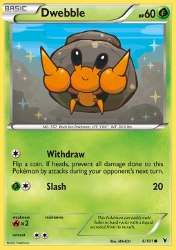 Dwebble Pokemon card from Noble Victories