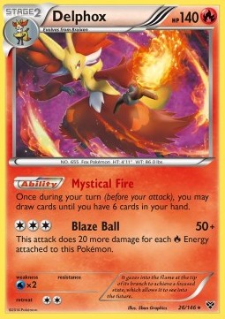 Delphox Pokemon card from XY
