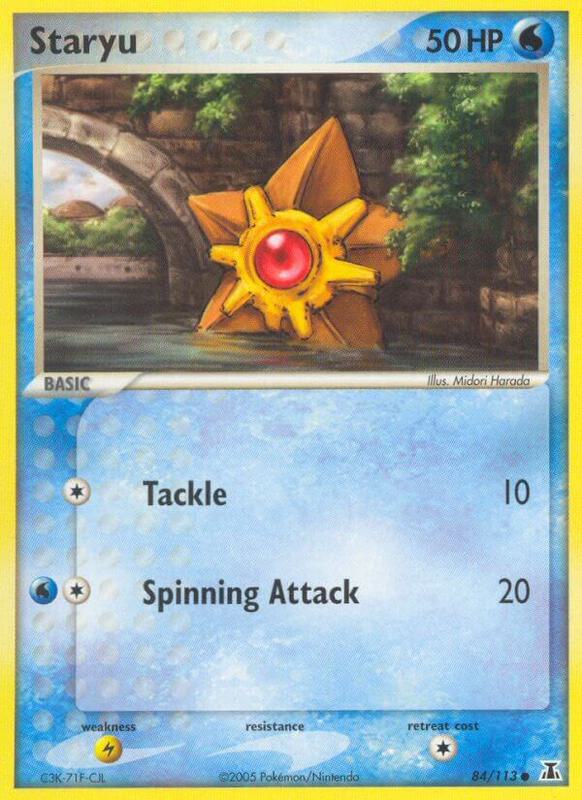 Staryu Pokemon card from Delta Species