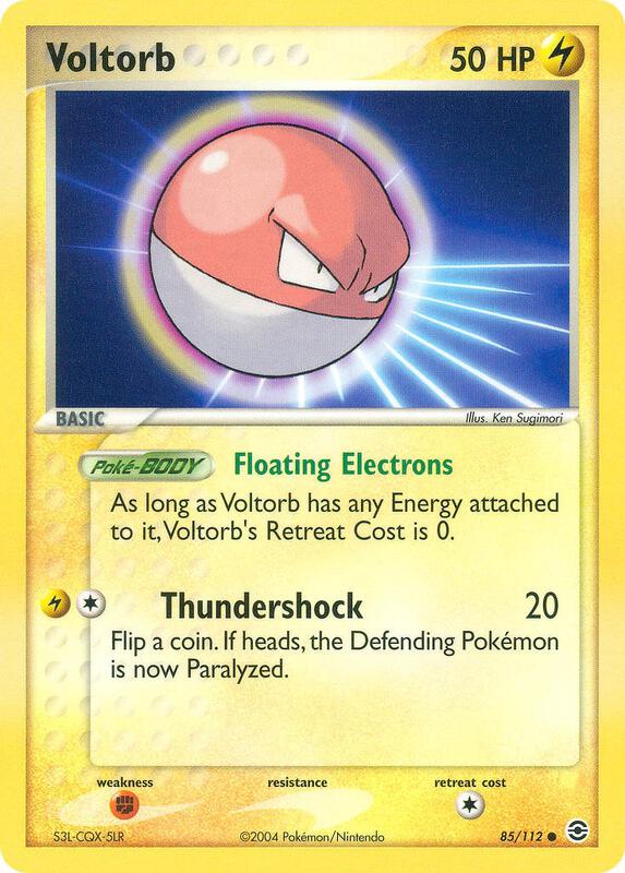 Voltorb Pokemon card from FireRed & LeafGreen