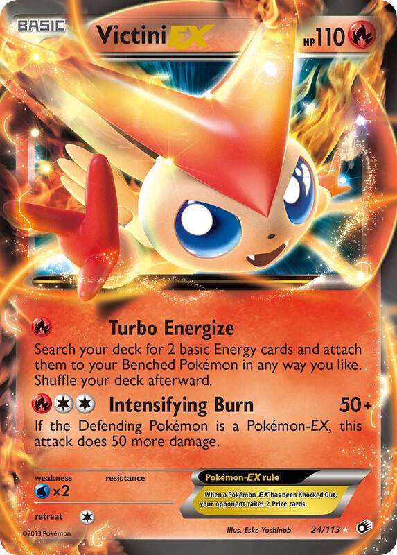 Victini EX Pokemon card from Legendary Treasures