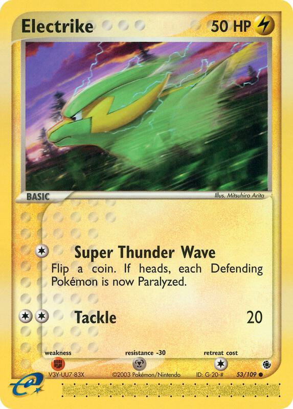 Electrike Pokemon card from Ruby and Sapphire