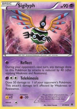 Sigilyph Pokemon card from Emerging Powers