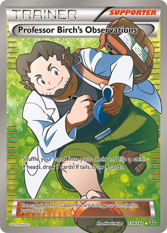 Professor Birch's Observations (159 Full Art) Pokemon card from XY - Primal Clash