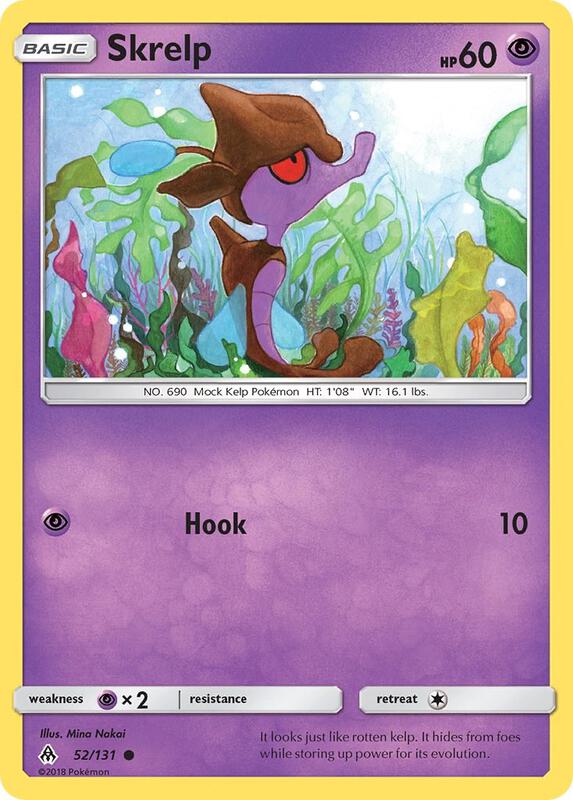 Skrelp Pokemon card from SM - Forbidden Light
