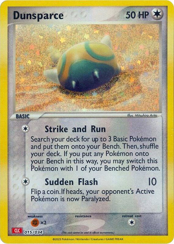 Dunsparce Pokemon card from Trading Card Game Classic