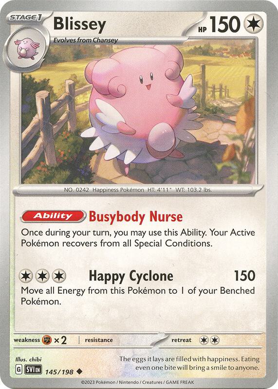 Blissey Pokemon card from SV01: Scarlet & Violet Base Set