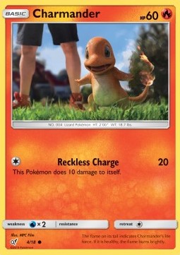 Charmander Pokemon card from Detective Pikachu