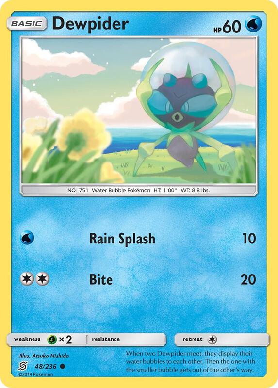 Dewpider Pokemon card from SM - Unified Minds