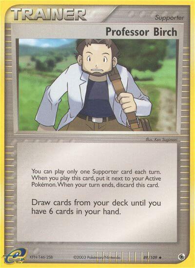 Professor Birch Pokemon card from Ruby and Sapphire