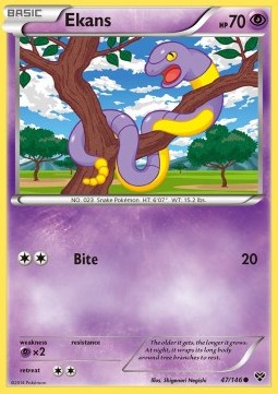 Ekans Pokemon card from XY