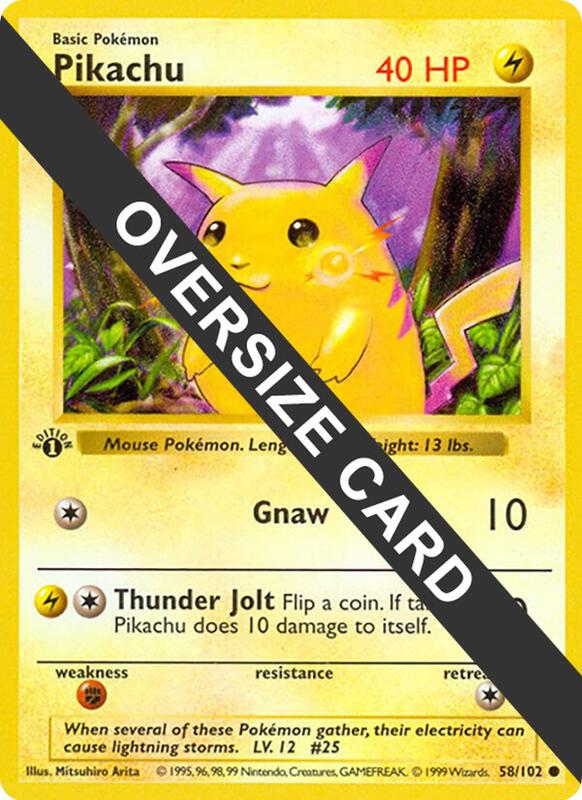 Pikachu Pokemon card from Jumbo Cards