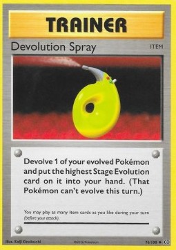 Devolution Spray (Holo) Pokemon card from Evolutions