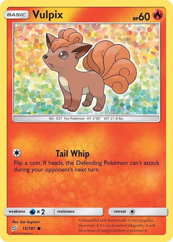 Vulpix Pokemon card from SM - Team Up