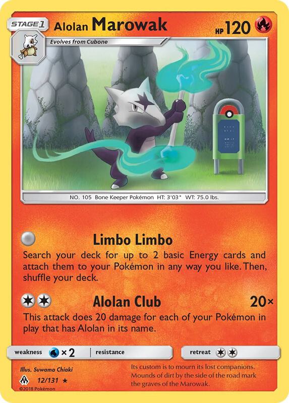 Alolan Marowak Pokemon card from SM - Forbidden Light