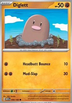 Diglett Pokemon card from 151