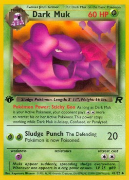 Dark Muk Pokemon card from Team Rocket