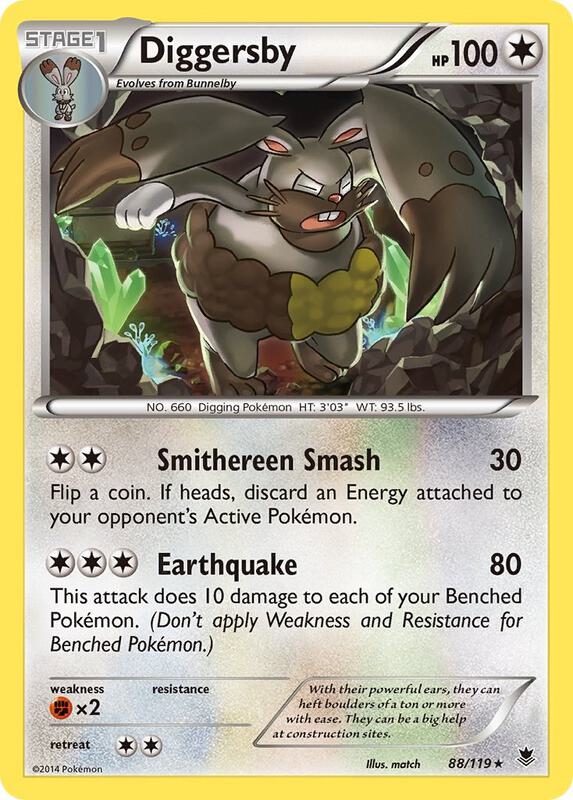 Diggersby Pokemon card from XY - Phantom Forces