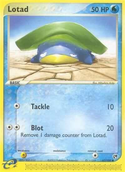 Lotad Pokemon card from Sandstorm