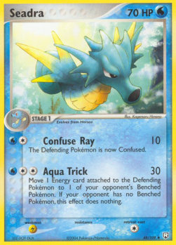 Seadra Pokemon card from EX Team Rocket Returns