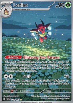 Ledian Pokemon card from Stellar Crown