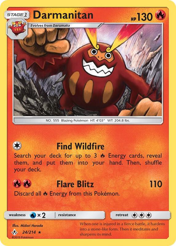 Darmanitan Pokemon card from SM - Unbroken Bonds