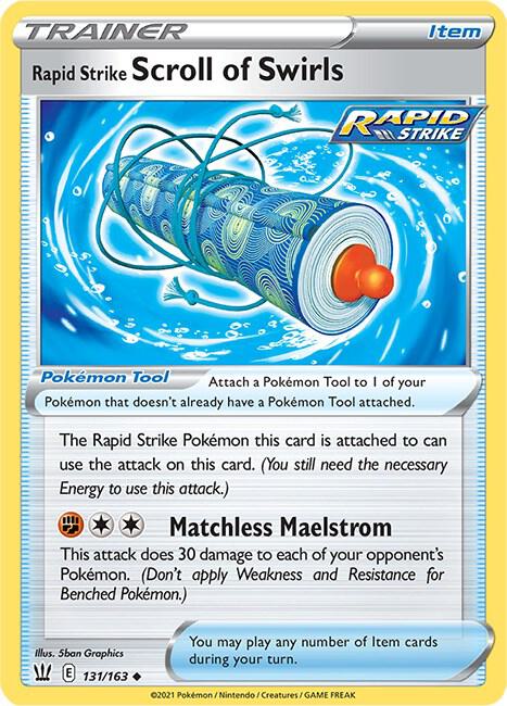 Rapid Strike Scroll of Swirls Pokemon card from SWSH05: Battle