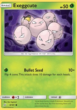 Exeggcute Pokemon card from Team Up