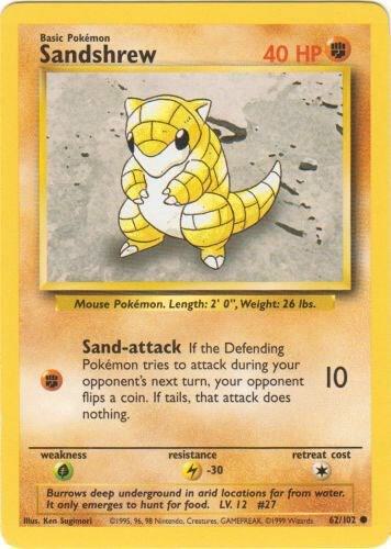 Sandshrew Pokemon card from Base Set