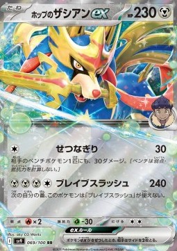 Hop's Zacian ex Pokemon card from Battle Partners