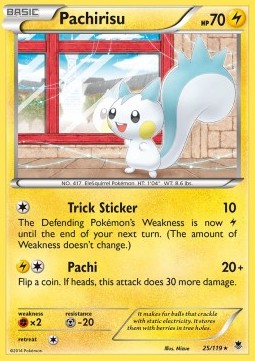 Pachirisu Pokemon card from Phantom Forces