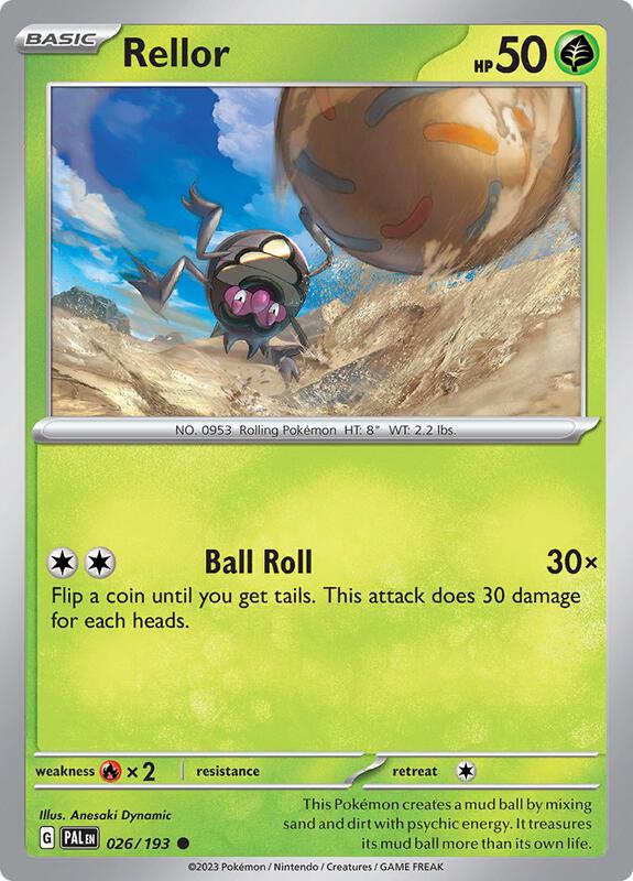 Rellor Pokemon card from SV02: Paldea Evolved
