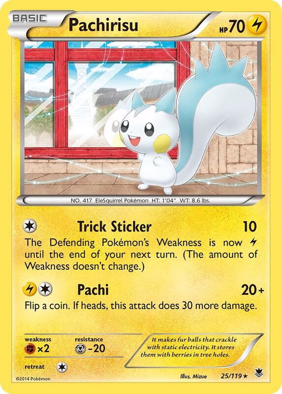 Pachirisu Pokemon card from XY - Phantom Forces