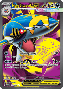 Mega Sharpedo ex Pokemon card from Phantasmal Flames