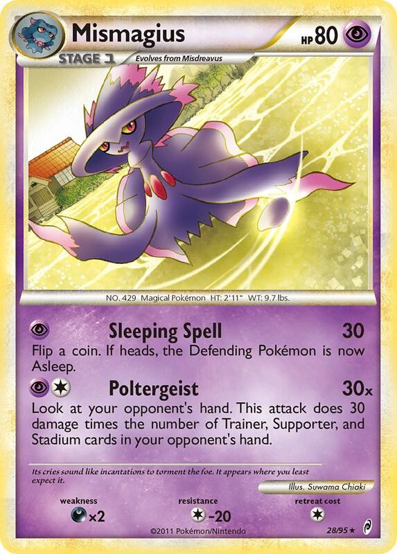 Mismagius Pokemon card from Call of Legends