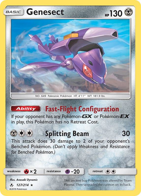 Genesect Pokemon card from SM - Unbroken Bonds