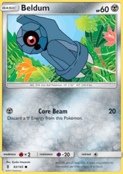 Beldum Pokemon card from Guardians Rising