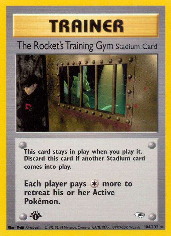 The Rocket's Training Gym Pokemon card from Gym Heroes